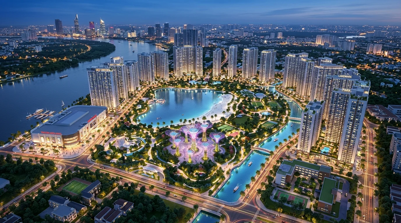 Phối cảnh dự án đại đô thị thông minh Vinhomes Saigon Park - Ngân Chuyên Nhà Vin